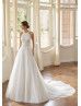 Beaded Halter Neck Ivory Lace Tulle Sparkly Wedding Dress